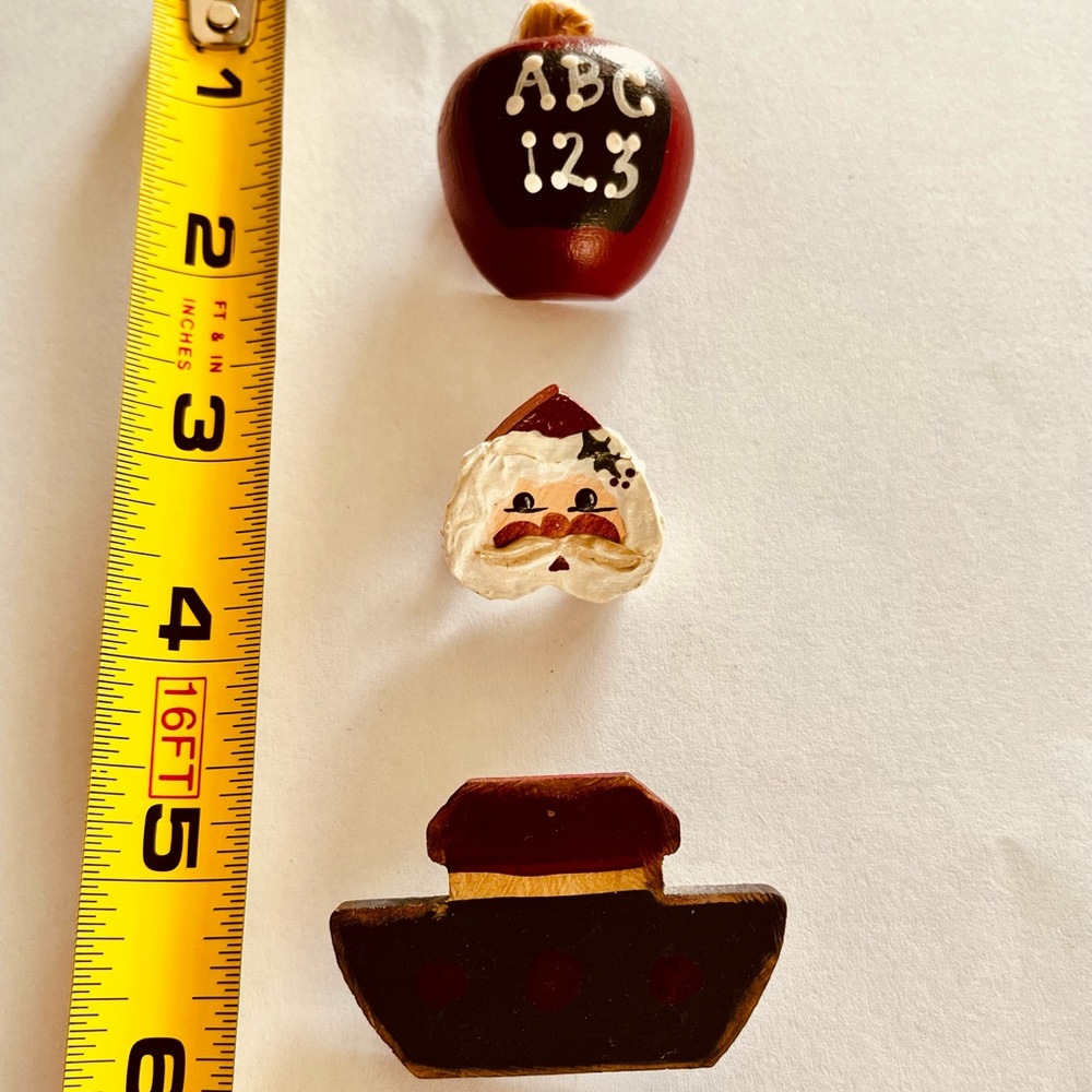 Set of 3 Handmade Wooden Pins